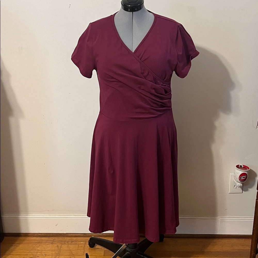 Elegant Burgundy Dress